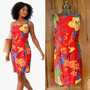 Vintage 90s KC Spencer Tropical Floral Square Neck
Sundress Sz S 💛🎀